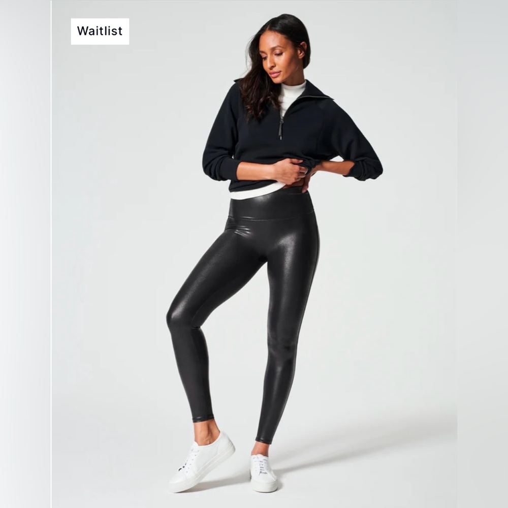 SPANX shape faux leather legging NWT -bestseller!